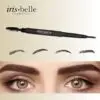 2 PCS STYLIST EYEBROW MECHANICAL PENCIL WITH BRUSH. DUAL SIDED, TINT & FILLER (DARK BROWN) (IB603)